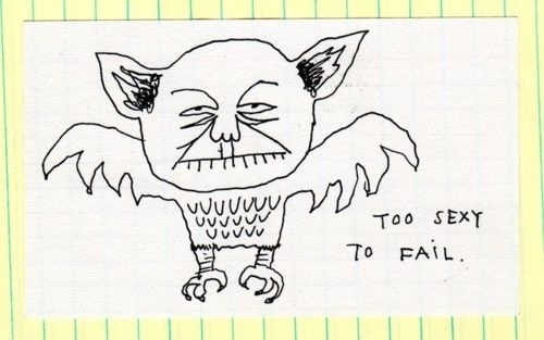 He Ent to the Blog : 2 of 4 #sexy #post #ink #owl #yoda #it #drawn #pen #and #hand #funny