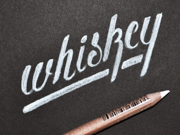 Whiskey | hand lettering by Jon King