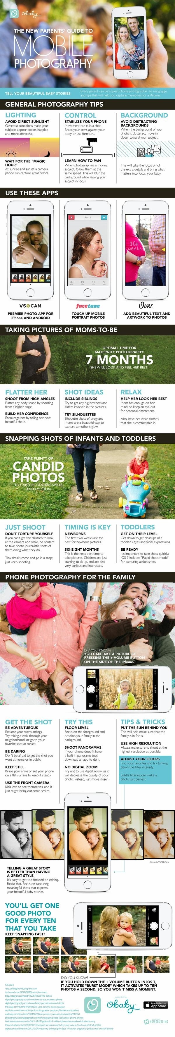 The New Parents' Guide to Mobile Photography [Infographic] #camera #photography #phones #mobile