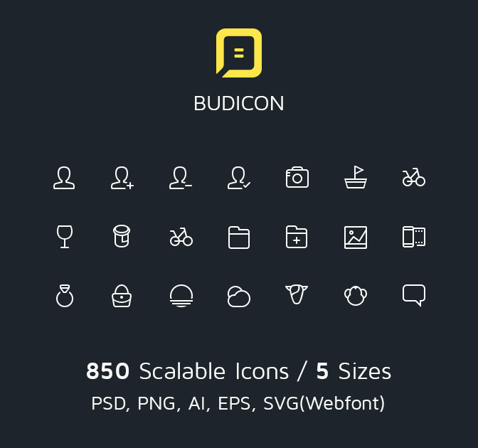 Budicon, 850 Scalable Vector Line Icons #icon #ux #lines #ui