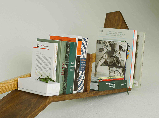 Book Shelf Soviet '70 Fly Massive Millworks #shelf #rack #walnut #interior #decor #wall #wood #book #woodworking #modernism