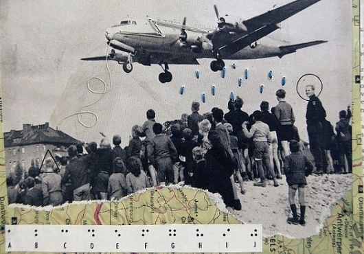 Collage, Letterpress, and Illustration by Izzy Jarvis | The Citrus Report | Art, Culture, News, Graffiti, Music, Street Art, Clothing, Politics, Revie #illustration #collage #maps #planes
