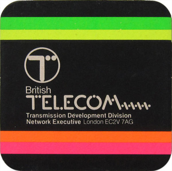 British Telecom Optical Fibre Technology Beer Mat #british #telecom #optical #fibre #print #design #graphic #technology