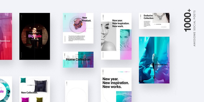 1000+ Social Media Posts Creator Templates Bundle for Facebook, Twitter, Instagram & Pinterest | Bypeople