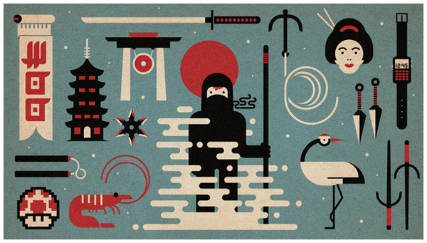 WooThemes #ninja #illustration #asia