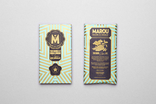Marou x Wallpaper chocolate #emboss #packaging #chocolate #gold #wallpaper #marou