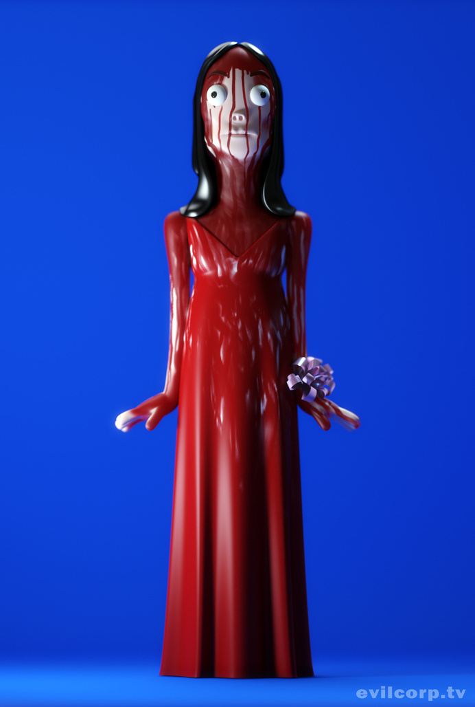 Evil Vinyl – Halloween Countdown #carrie #halloween #cgi #design #horror #vinyl #art #film #evil #toy