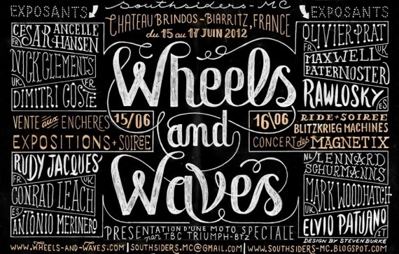Wheels and Waves #type #design #sketch #typography