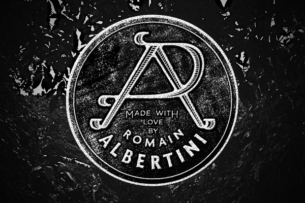 Personal rebranding romain albertini #albertini #circle #romain #black #seal #monogram #brand #vintage #logo #typography