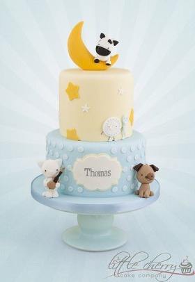 Hey Diddle Diddle Cake - baby shower cakes