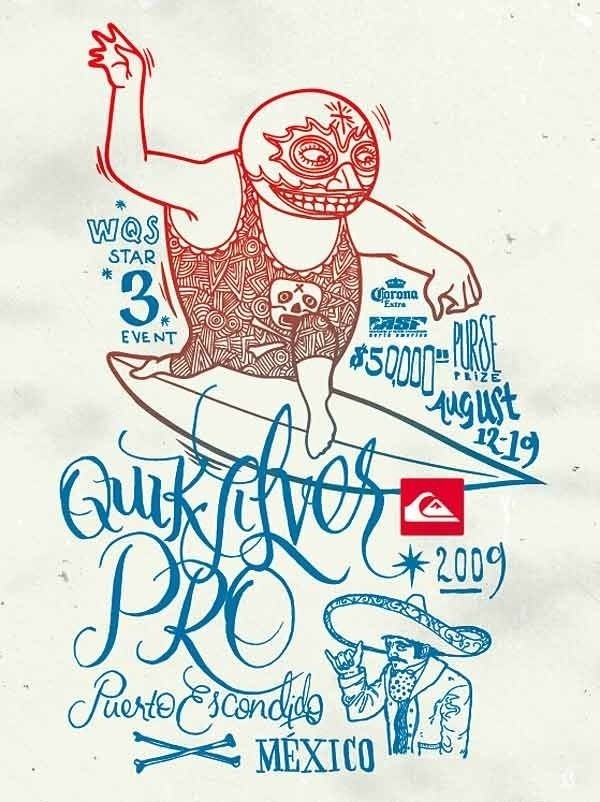 Quiksilver Pro Puerto Escondido 2009 #illustration #surf