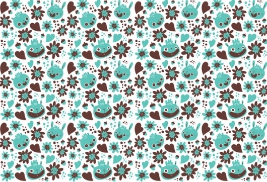 Pattern design on the Behance Network #pattern #nutsdrawing #trama #bunnies #girls #bichos #illustration #kids #bears #rabbit