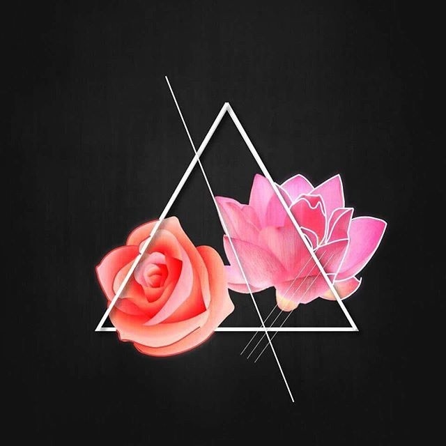 Wildflower 🌸 • • • • • • • • • #graphicdesign #triangle #texture #design #create #pretty #pink #orange #flowers #abstr