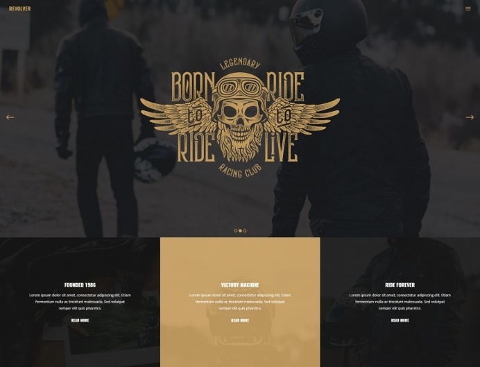 Revolver – A Gentlemen's Theme for Tattoo Salons, Barbershops, Pubs and Biker Clubs