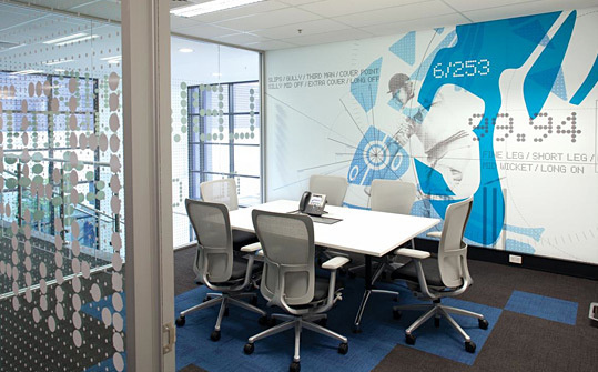Australian HQ, Asics. Designed by There. @enviromeant.com #graphics #wall