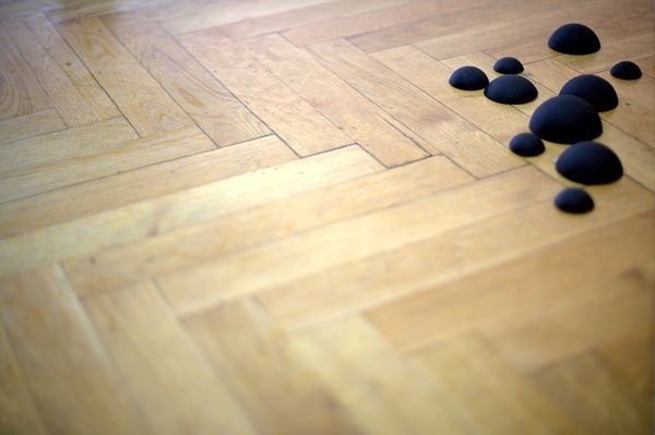 Boiling Point by Mireldy Boiling Point is the original project created as a place of social encounters with contemporary painting. It is des #dots #boiling #black #floor