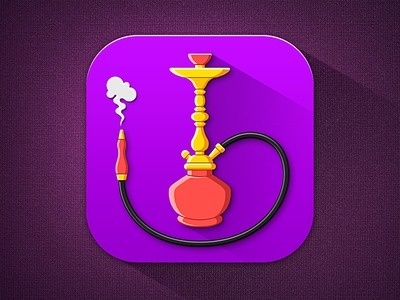Hookah #flat #hookah #smoke #icon #app #ios