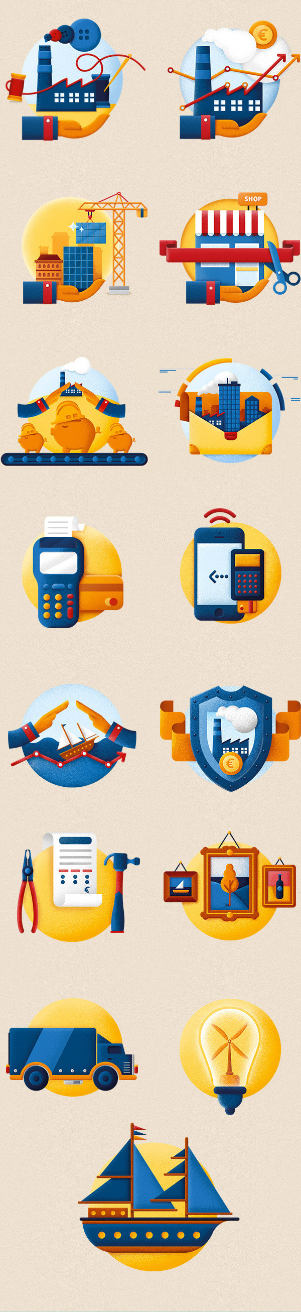 UBI Banca Restyling on Behance #icon #illustration #bank