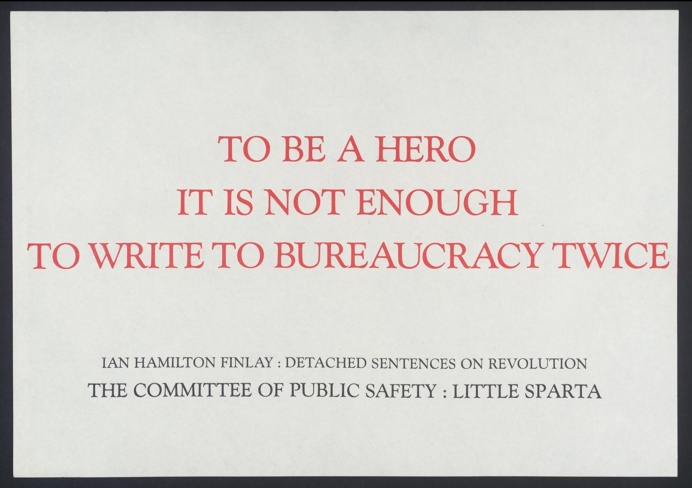Ian Hamilton Finlay, '[no title]' 1983