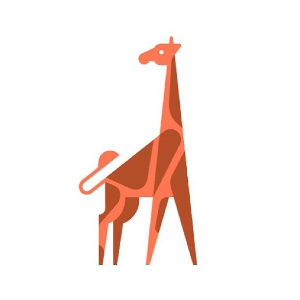 Giraffe Illustration by Luke Bott #animal #icon #illustration #giraffe #iconic #illustration