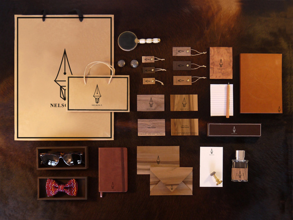 NELSON .T. on Behance #business #card #print #wood #grain #stationery #bag