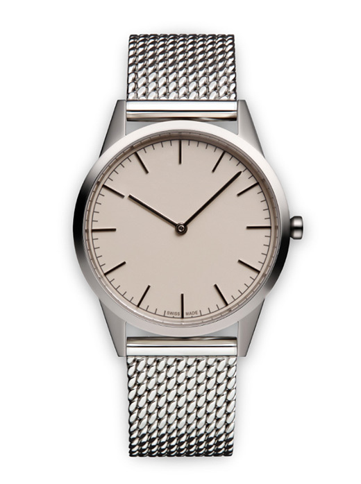 Polished steel / Polished Milanese mesh #uniform #wares #watch
