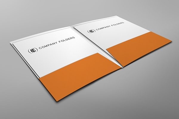 Inside View Two Pocket Folder Mockup Template