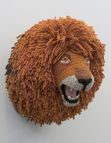 Nathan Vincent - Lion #sculpture #crochet #lion #nathan #vincent #animal