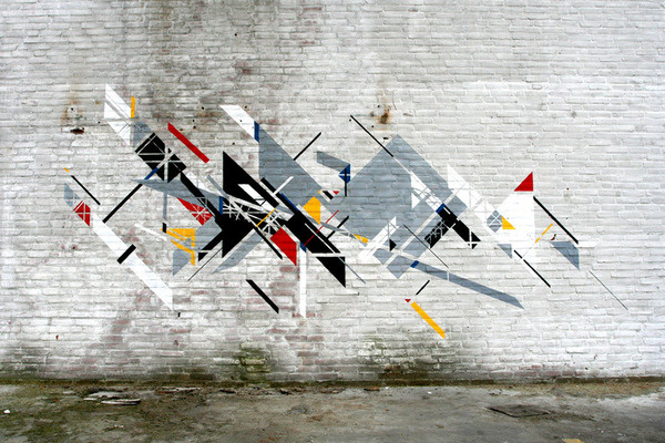 Graphic Surgery, De Stijl, Netherlands unurth | street art #art #de #stijl #street