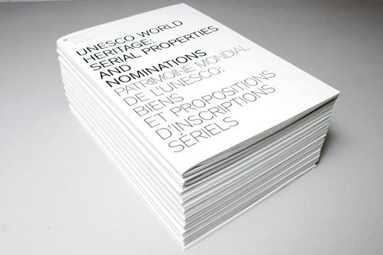 PATRIMOINE MONDIAL DE L'UNESCO #catalogue #swiss #typography