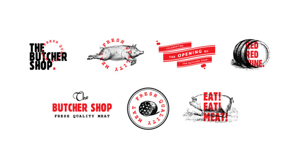 The Butcher Shop on Behance #logo #vintage