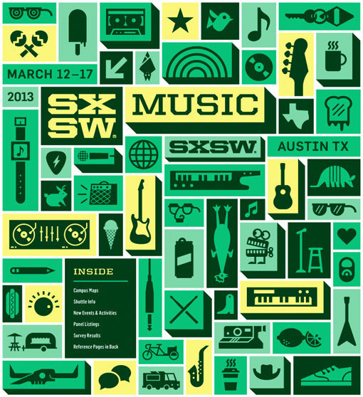 SXSW2013_ProgramCover_Music_750 #music #illustration #typography