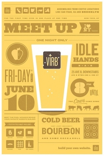 Ryan vs. Clark | Design & Illustration | Virb Meet-Up Poster #icons #poster #typography
