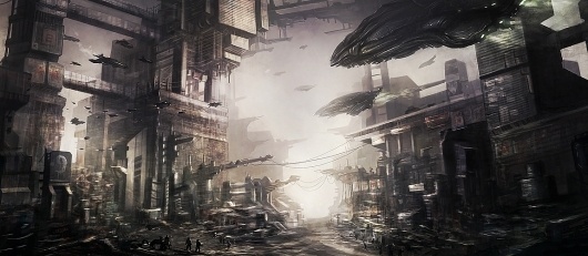 sci-fi city by ~ThibaultFischer #fi #city #sci