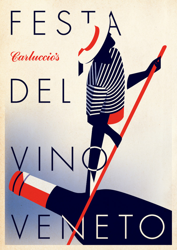 Poster design to celebrate Carluccio's Venetian wine promotion. In collaboration with Malika Favre. #wine