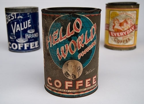 Hello World #coffee #tin #vintage