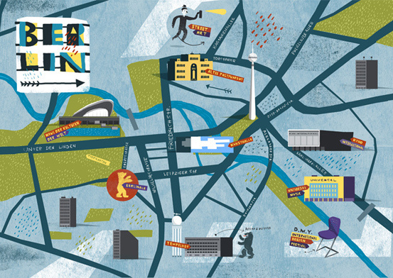 Berlin map designed by nomono.