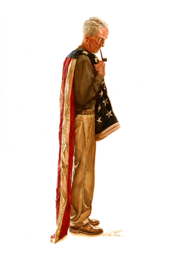 brianmichaelbendis:Norman Rockwell by Alex Ross #rockwell #alex #illustration #ross #norman