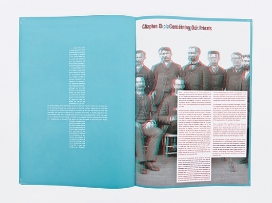 Flatland 3D on the Behance Network #red #cross #babyblue #antichrist #flatland #blue #layout #magazine