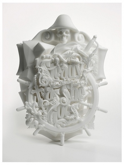 Steady As She Goes, A 3D Printed Typographic Sculpture #printing #sculpture #3d #typography