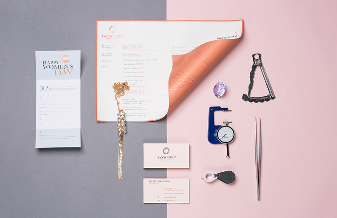 Danh Hien Jewelers jewelry branding corporate design diamond beautiful minimal design inspiration mindsparkle mag www.mindsparklemag.com