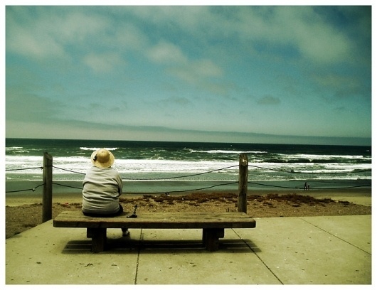 Ocean by Lea by ~lassekorsgaard on deviantART #calm #bench #pacific