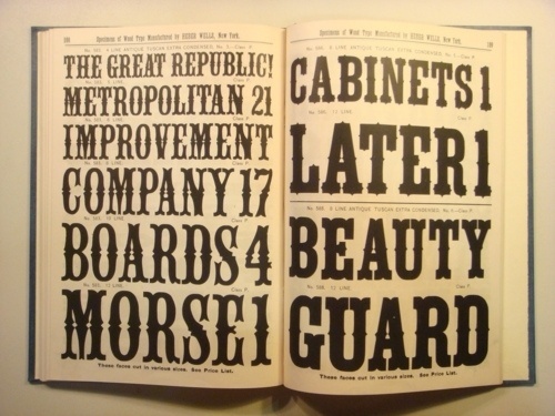 Daily Type Specimen | Specimens of Wood Type Manufactured by Heber... #type #specimen #typography