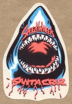 FFFFOUND! | Gallery - Category: Santa Cruz - Sticker: Santa Cruz - Wheels Speed Wheels Shark #shark
