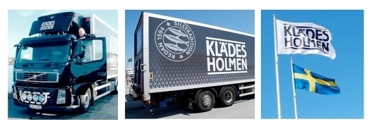 Klädesholmen Seafood Lastbil & flagga #truck #visual #flag #tradition #identity #logo