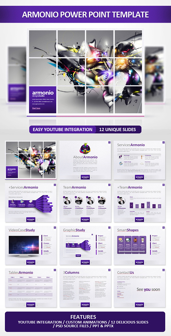 Armonio Power Point Presentation - PowerPoint Templates Presentation Templates