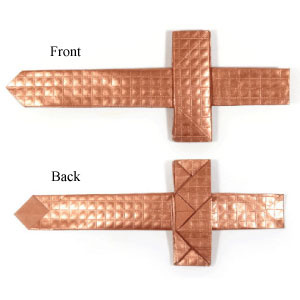 How to make an easy origami sword (http://www.origami-make.org/howto-origami-sword.php)