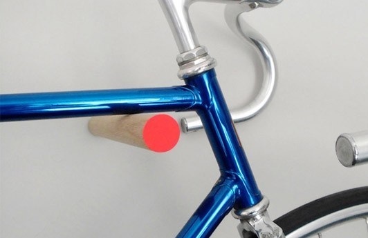 Wooden Bike Hookby Sandra Thomsen #bicycle #wooden #storage #solution #wood #minimalist
