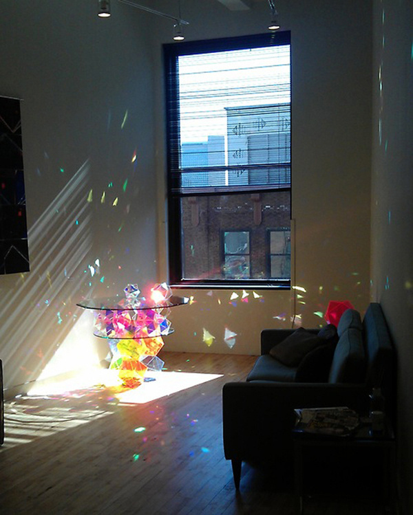 CJWHO ™ (Sparkle Geometric Table by John Foster) #sparkle #crafts #foster #design #interiors #geometric #john #art #table