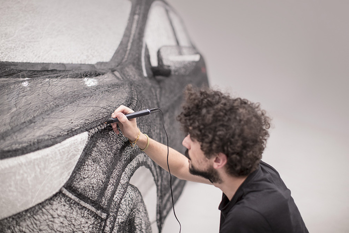 Nissan has created 3D pen sculpture using innovative 3Doodler 3D pen technology